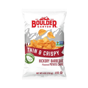 Boulder Canyon Potato Chips Hickory Bbq Thin 12/6 OZ [UNFI #3046505] [ebt]