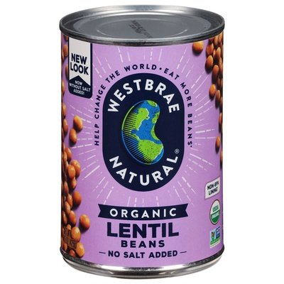 Westbrae Lentil Beans Organic Og2 12/15 OZ [UNFI #404764] [ebt]