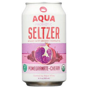 Aqua Seltzer Seltzer Probiotic Pomegranate + Cherry Og2 12/12 OZ [UNFI #2924439] [ebt]