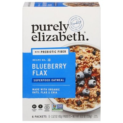 Purely Elizabeth Oatmeal Blueberry Flax Superfood Og3 6/9.12 OZ [UNFI #2835155] [ebt]