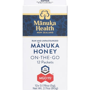 Manuka Health Manuka Honey Mgo 100+ On-The-Go Sachets 1/12 CT [UNFI-CARLISLE #2864361 ] [ebt]