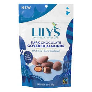 Lilys Covered Almonds Dark Chocolate 55% Cocoa 12/3.5 OZ [UNFI #2384659] [ebt]