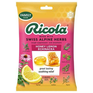 Ricola Drops Honey Lemon Echinacea Family Size 6/45 CT [UNFI-CARLISLE #2874717] [ebt]