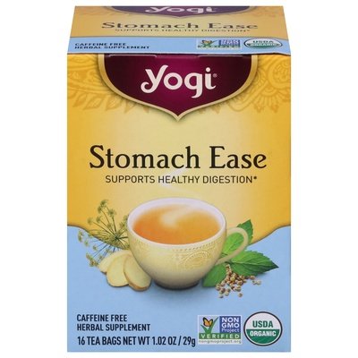 Yogi Stomach Ease Caffeine Free Tea Bags Og2 6/16 BAG [UNFI #355172] [ebt]