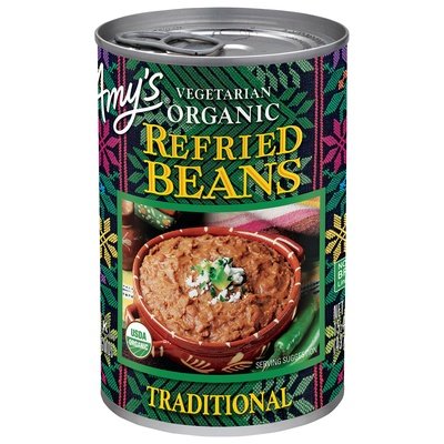 Amys Refried Beans Organic Traditional Og2 12/15.4 OZ [UNFI #319657] [ebt]
