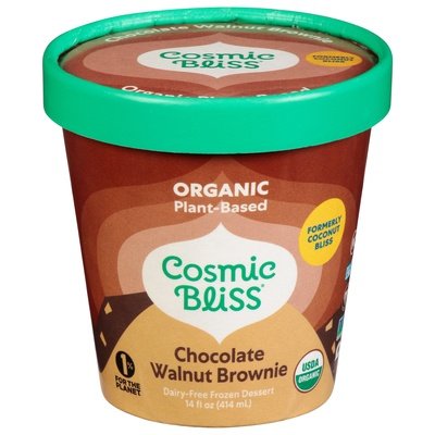 Cosmic Bliss Frozen Dessert Organic Dairy-Free Chocolate Walnut Brownie Og2 8/14 OZ [UNFI #2830917] [ebt]