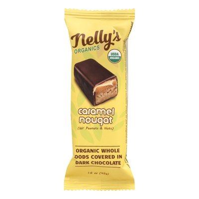 Nellys Organics Bars Organic Caramel Nougat With Peanuts & Nuts Og2 9/1.6 OZ [UNFI #2220242] [ebt]