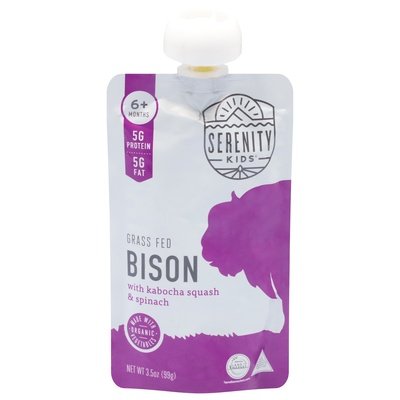 Serenity Kids Bison Grass Fed 6+ Months Og3 6/3.5 OZ [UNFI-CARLISLE #2367266] [ebt]