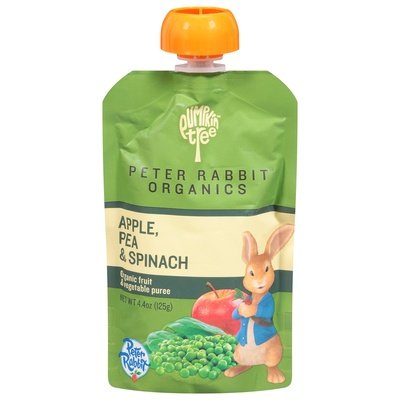 Peter Rabbit Organics Fruit & Vegetable Puree Organic Apple Pea & Spinach Og2 10/4.4 OZ [UNFI #750430] [ebt]