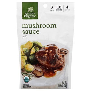 Simply Organic Mushroom Sauce Mix Og2 12/.85 OZ [UNFI #916957] [ebt]