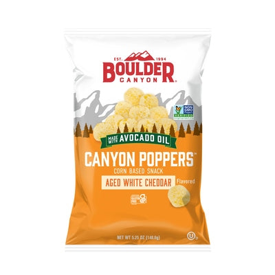 Boulder Canyon Age White Cheddar Canyon Poppers 12/5.25 OZ [UNFI #3082930] [ebt]