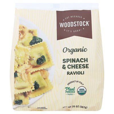 Woodstock Ravioli Organic Spinach & Cheese Og2 12/20 OZ [UNFI #2824258] [ebt]