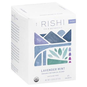Rishi Tea Tea Organic Caffeine-Free Lavender Mint Sachets Og2 6/15 BAG [UNFI #2534162] [ebt]