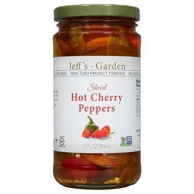 Jeffs Garden Hot Cherry Peppers Sliced 6/12 OZ [UNFI #1142520] [ebt]