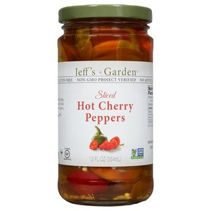 Jeffs Garden Hot Cherry Peppers Sliced 6/12 OZ [UNFI #1142520] [ebt]