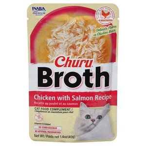 Inaba Cat Food Complement Chicken With Salmon Recipe Broth 12/1.4 OZ [UNFI-CARLISLE #02957991]