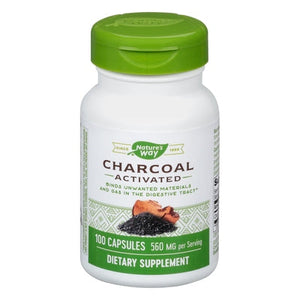 Natures Way Charcoal Activated 560 Mg Capsules 1/100 CAP [UNFI-CARLISLE #815621]