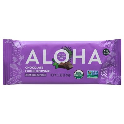 Aloha Protein Bar Organic Chocolate Fudge Brownie Og2 12/1.9 OZ [UNFI-CARLISLE #2148997] [ebt]