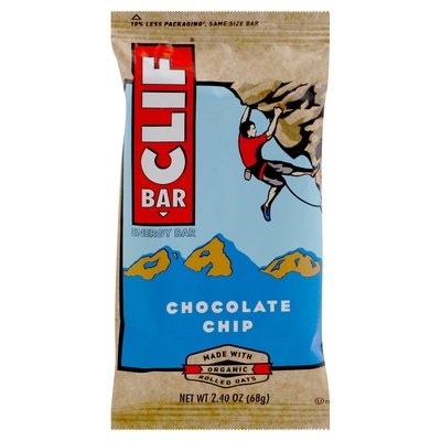 Clif Bar Energy Bar Chocolate Chip Og3 12/2.4 OZ [UNFI-CARLISLE #472167] [ebt]
