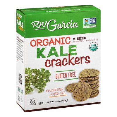 R W Garcia Crackers Gluten Free Organic Kale 3 Seed Og2 6/5.5 OZ [UNFI #2641058] [ebt]