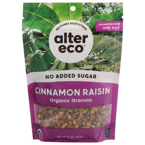 Alter Eco Granola Organic Cinnamon Raisin Og2 6/8 OZ [UNFI #2802130] [ebt]