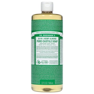 Dr Bronners Pure-Castile Soap 18-In-1 Hemp Almond Og3 1/32 OZ [UNFI-CARLISLE #329235] T