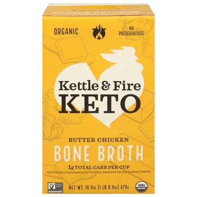 Kettle & Fire Bone Broth Keto Organic Butter Chicken 6/16.9 OZ [UNFI #2582450] [ebt]