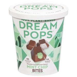 Dream Pops Frozen Dessert Chocolate Covered Mint Chip Bites 12/4 OZ [UNFI #2893295] [ebt]