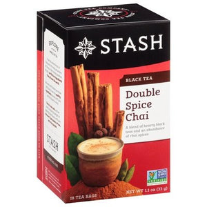 Stash Tea Black Tea Double Spice Chai Bags 6/18 BAG [UNFI #552513] [ebt]