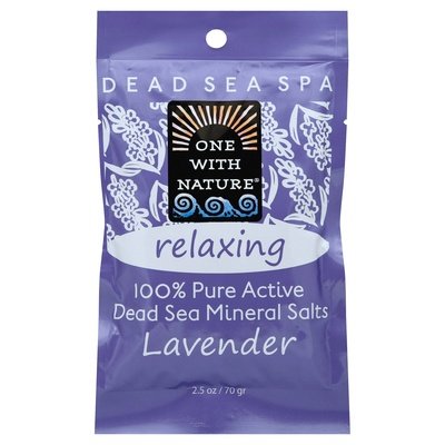 One With Nature Mineral Salts Dead Sea 100% Pure Active Lavender 6/2.5 OZ [UNFI-CARLISLE #1841709] T