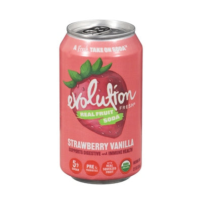 Evolution Fresh Strawberry Fruit Soda Og2 6/12 OZ [UNFI #3076411] [ebt] T