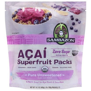 Sambazon Acai Superfruit Packs Pure Unsweetened Pure Acai Berry Og2 10/4/100GRM [UNFI #2727279] [ebt]