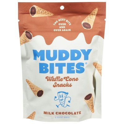 Muddy Bites Waffle Cone Snacks Milk Chocolate 12/2.33 OZ [UNFI #2887958] [ebt]