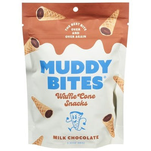 Muddy Bites Waffle Cone Snacks Milk Chocolate 12/2.33 OZ [UNFI #2887958] [ebt]