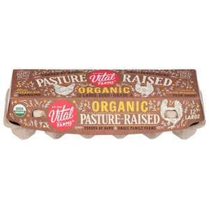 Vital Farms Eggs Organic Pasture-Raised Large Og2 15/12 PK [UNFI #2135978 ] [ebt]