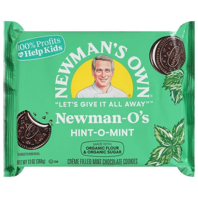 Newmans Own Chocolate Cookies Creme Filled Hint-O-Mint Og3 6/13 OZ [UNFI #424119] [ebt]