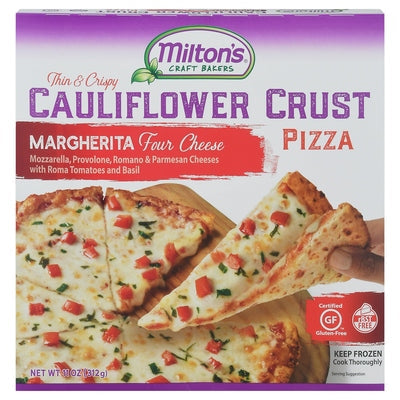 Miltons Pizza Thin & Crispy Cauliflower Crust Margherita Four Cheese 8/11 OZ [UNFI #2857647] [ebt]