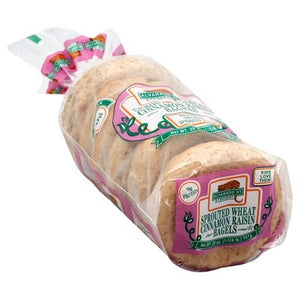Alvarado St Bakery Bagels Organic Sprouted Wheat Cinnamon Raisin Og3 6/20 OZ [UNFI #211706] [ebt]
