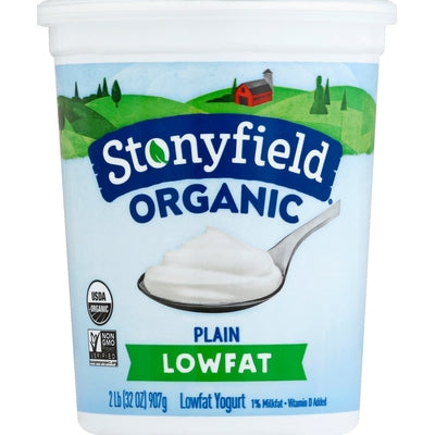 Stonyfield Yogurt Lowfat Smooth & Creamy Plain Og2 6/32 oz [UNFI #0456368 ] [ebt]
