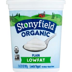 Stonyfield Yogurt Lowfat Smooth & Creamy Plain Og2 6/32 oz [UNFI #0456368 ] [ebt]