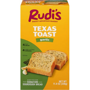 Rudis Rocky Mountain Bakery Texas Toast With Garlic 6/11.8 OZ [UNFI #3003472] [ebt]