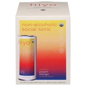 Hiyo Functional Seltzer Organic Peach Mango Og2 6/4/12 OZ [UNFI #2916609] [ebt] T