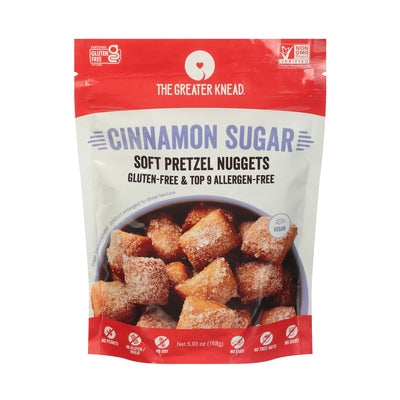 The Greater Knead Soft Pretzel Nuggets Cinnamon Sugar 4/5.93 OZ [UNFI #2827616] [ebt]