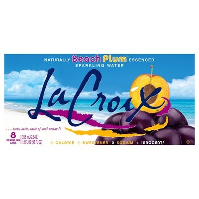Lacrx Sprklng Wtr Beach Plum 3/8/12 OZ [UNFI #2726438] [ebt]