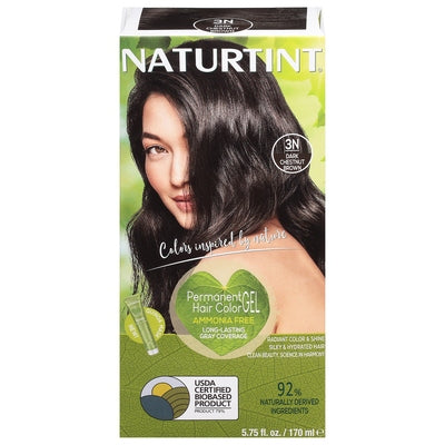 Naturtint Hair Color Gel Permanent Ammonia Free Dark Chestnut Brown 3N 1/5.6 OZ [UNFI-CARLISLE #108191] T