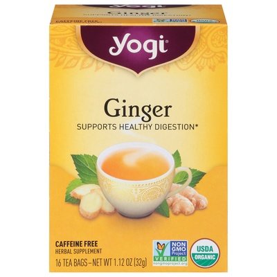 Yogi Herbal Supplement Caffeine Free Ginger Tea Bags Og2 6/16 BAG [UNFI #355115] [ebt]