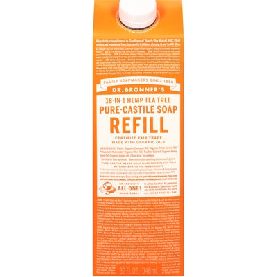 Dr Bronners Tea Tree Refill 32 OZ [UNFI #3004439] T