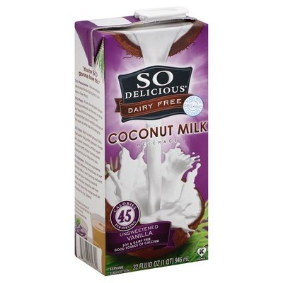 So Delicious Coconut Milk Beverage Unsweetened Vanilla Og2 12/32 OZ [UNFI #1195858] [ebt]