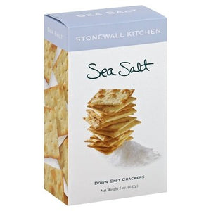 Stonewall Kitchen Crackers Down East Sea Salt 6/5 OZ [UNFI #686030] [ebt]