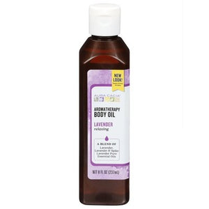 Aura Cacia Body Oil Aromatherapy Lavender Relaxing 1/8 OZ [UNFI-CARLISLE #611889] T